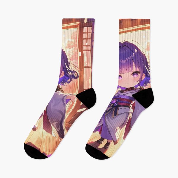 Artikelvorschau, Raiden Shogun Genshin Impact Chibi-Schrein Sonnenuntergang entworfen und verkauft von TanglenRabbit.