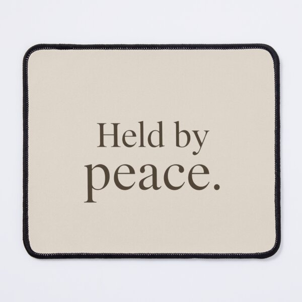 Item preview, Held By Peace – Minimal Calm & Healing Quote Design designed and sold by Irene Catchmind.