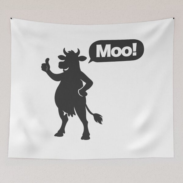 Item preview, Black Moo Cow Silhouette designed and sold by pUNKnown.