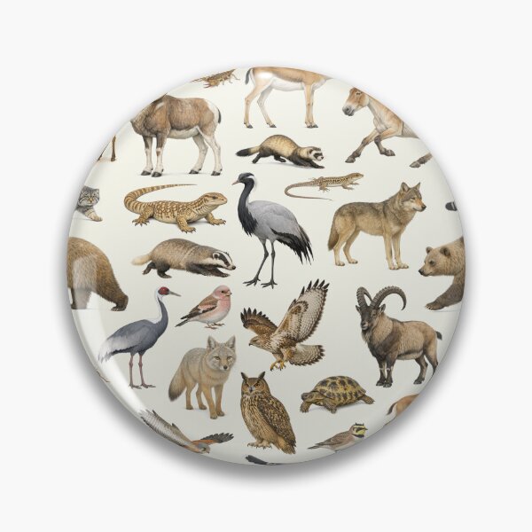 Item preview, Animals of the Gobi Desert Retro Style Identification Chart designed and sold by kakarikihill.
