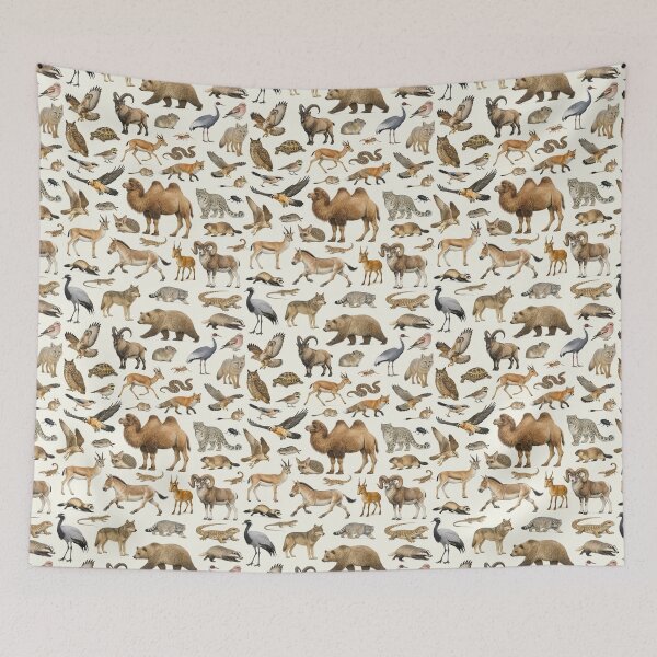 Item preview, Animals of the Gobi Desert Retro Style Identification Chart designed and sold by kakarikihill.