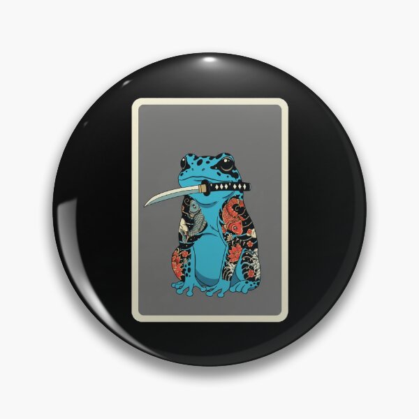 Item preview, Samurai Frog Japanese Tattoo Style designed and sold by JordynLadukeg65.