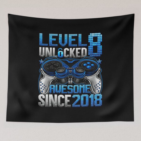 Item preview, Level 8 Unlocked 8th Birthday Gamer Boy  designed and sold by FGTV2021.