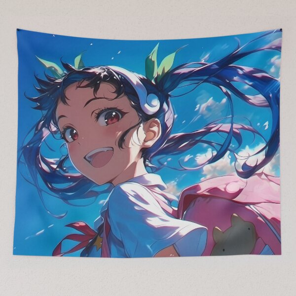 Item preview, Mayoi Hachikuji Bakemonogatari Playful Blue Sky Backpack designed and sold by TanglenRabbit.