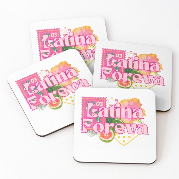 Item preview, Latina Foreva Tropical Stamp Retro Sticker Hibiscus Guava Cafecito Latina Pride designed and sold by PJZShop.