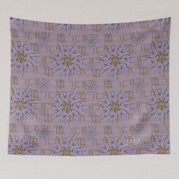 Item preview, First Spring Flower Radials on Mauve & Taupe Horizontal Links designed and sold by Digitalmyth's Designs.