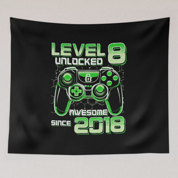 Item preview, Level 8 Unlocked Gamer Birthday Awesome Since 2018 designed and sold by FGTV2021.