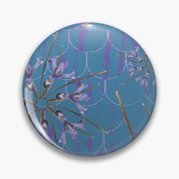 Item preview, First Spring Flower Radials on Blue & Purple Barn Tin Fish Scales designed and sold by Digitalmyth's Designs.