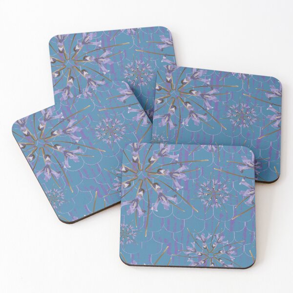 Item preview, First Spring Flower Radials on Blue & Purple Barn Tin Fish Scales designed and sold by Digitalmyth's Designs.