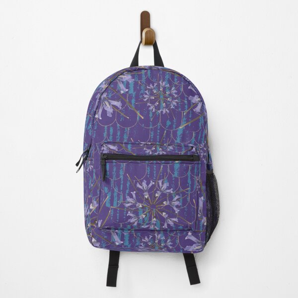 Item preview, First Spring Flower Radials on Purple & Blue Barn Tin Fish Scales designed and sold by Digitalmyth's Designs.