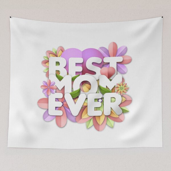 Item preview, Floral Best Mom Ever Typography Mother's Day designed and sold by lojadpop.