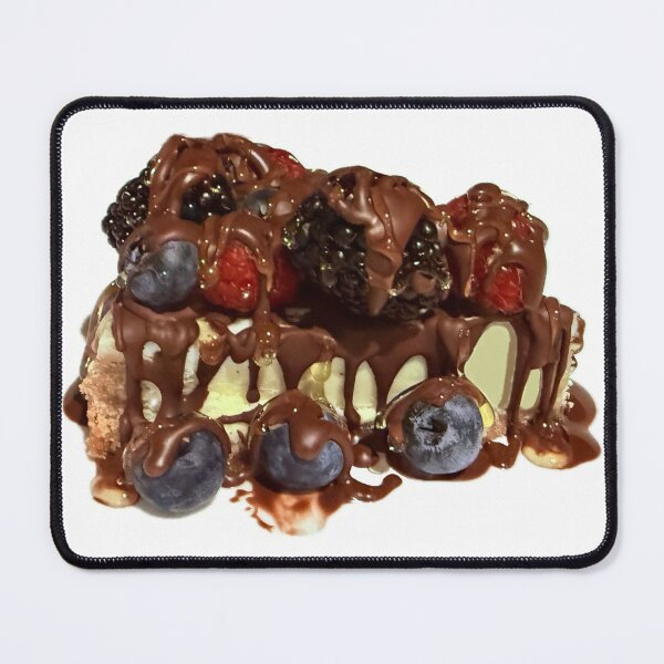 Item preview, Mascarpone Vanilla Bean Cheesecake with Berries and Chocolate Drizzle designed and sold by aadventures.