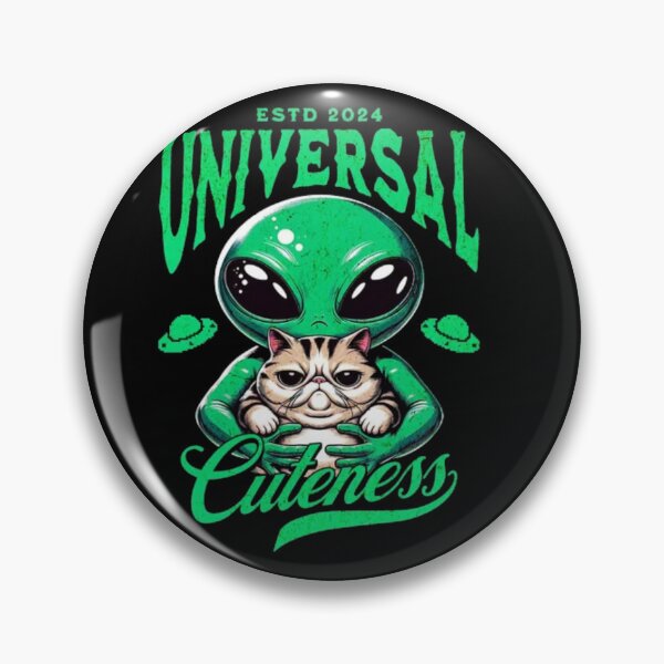 Item preview, Universal Cuteness - Funny Alien Holding Grumpy Cat designed and sold by GenZFashion000.