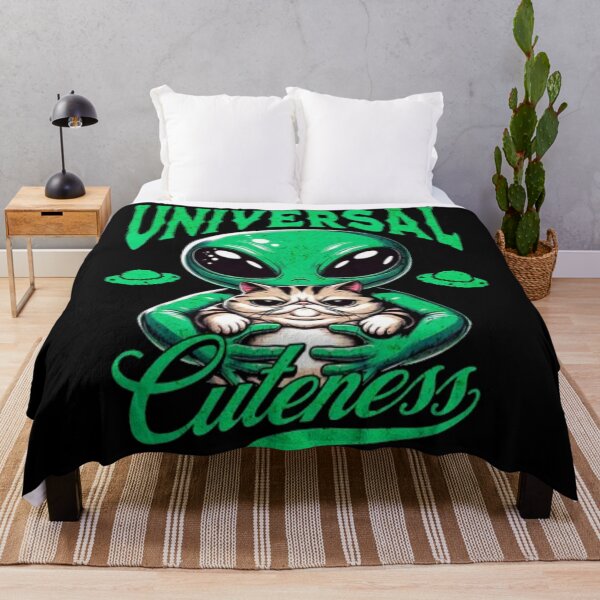 Item preview, Universal Cuteness - Funny Alien Holding Grumpy Cat designed and sold by GenZFashion000.