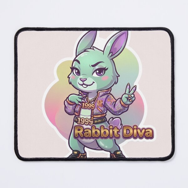 Item preview, Rabbit Chinese Zodiac Art-1999 Birth Year Diva designed and sold by UNFILTERED MOODS.