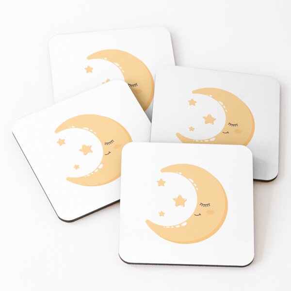 Item preview, Cute moon with face designed and sold by Karisdesignss.