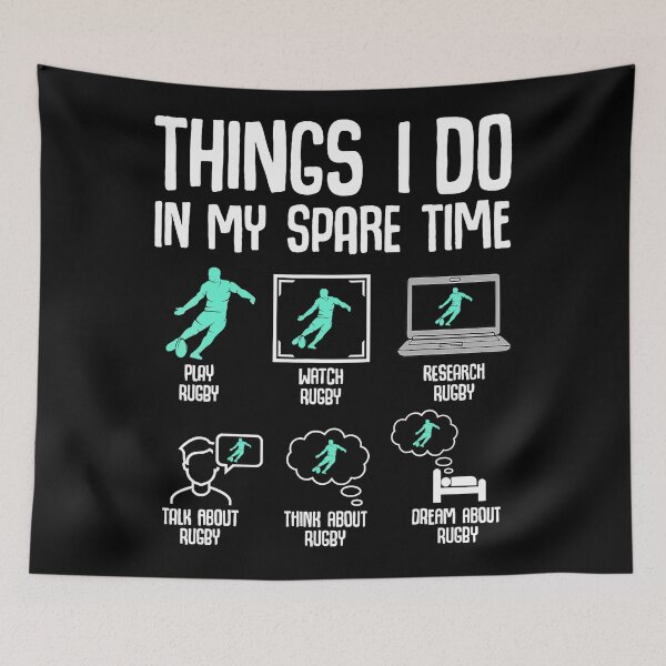 Item preview, Things I Do In My Spare Time Rugby Kids Funny Sports  designed and sold by GabrieSketcham.