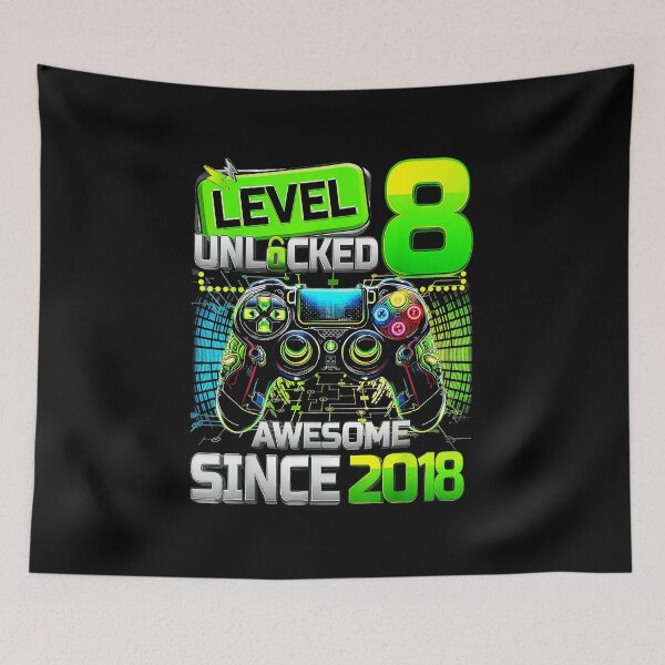 Item preview, Level 8 Unlocked Gaming Birthday Awesome Since 2018 designed and sold by FGTV2021.