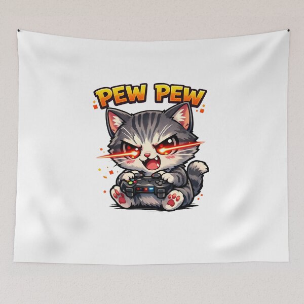 Item preview, Pew Pew Cat designed and sold by Rymo Designs .