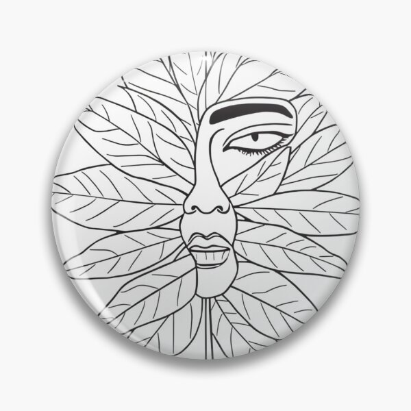 Item preview, Botanical Face Line Art T-Shirt designed and sold by SurajDesigns.