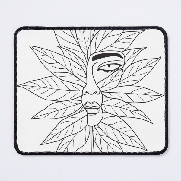 Item preview, Botanical Face Line Art T-Shirt designed and sold by SurajDesigns.