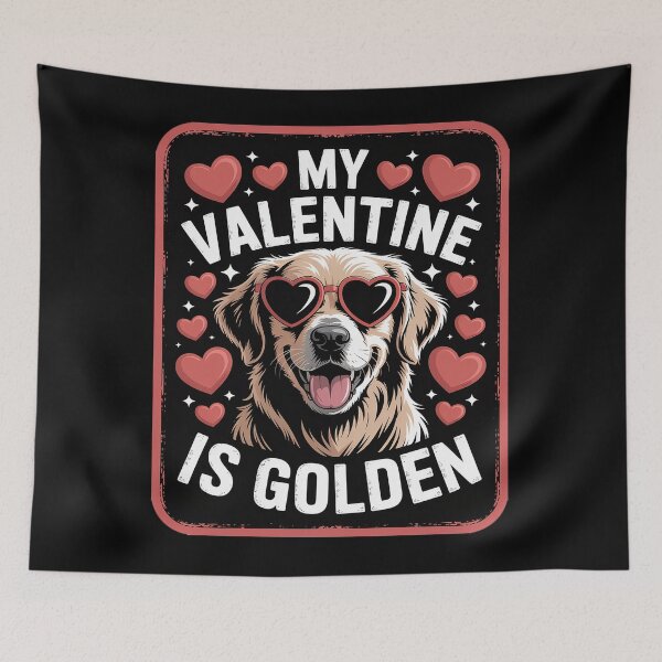 Item preview, My Valentine Is Golden Retriever Funny Valentine's Day designed and sold by Rrettgison.