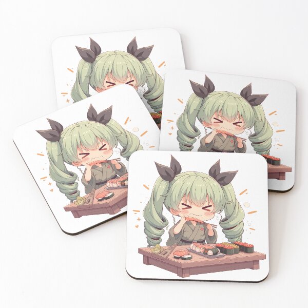 Item preview, Anchovy Girls Und Panzer Chibi Kawaii Sushi Bite Mode designed and sold by Spraykart.