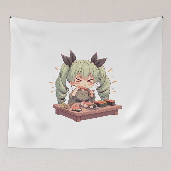 Item preview, Anchovy Girls Und Panzer Chibi Kawaii Sushi Bite Mode designed and sold by Spraykart.