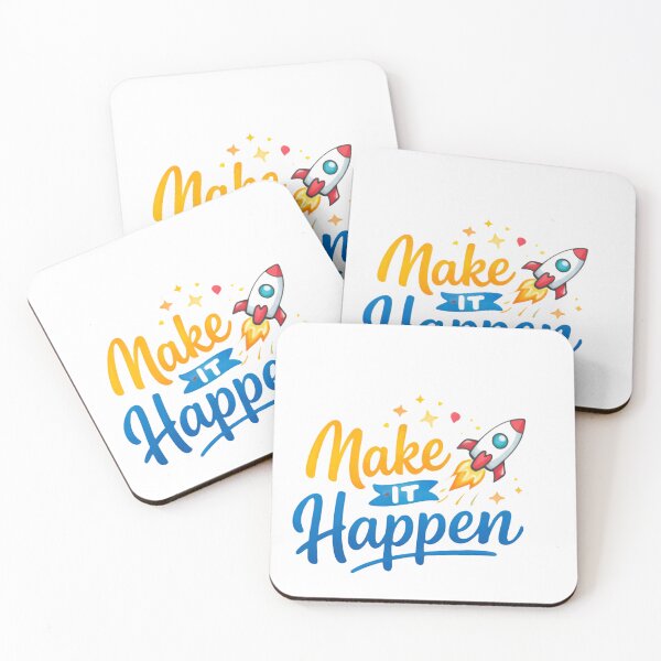 Item preview, Make It Happen Rocket Motivational Sticker | Action Inspiration Design designed and sold by Lovestickerco.