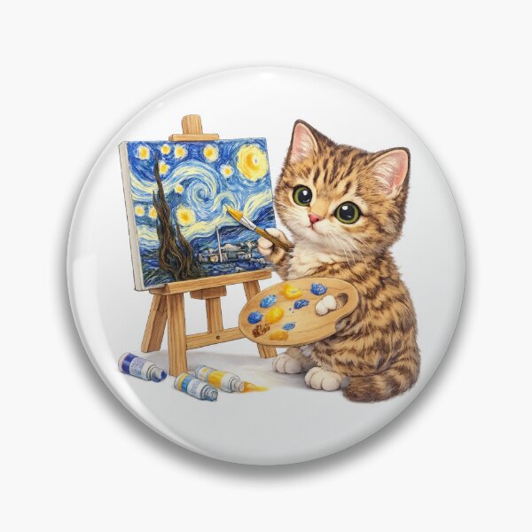 Item preview, cat painting a picture designed and sold by PasoaPaso2025.