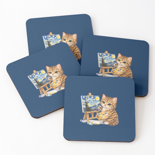 Item preview, cat painting a picture designed and sold by PasoaPaso2025.