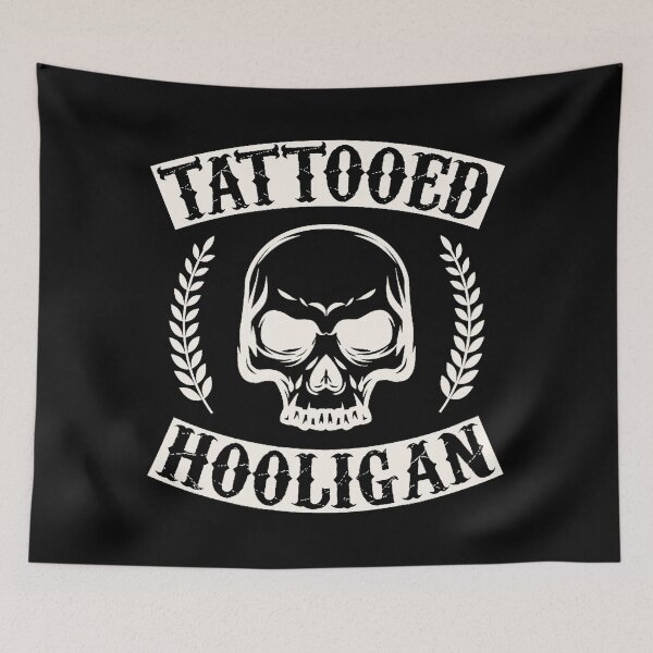 Item preview, Tattooed Hooligan Skull Tattoo Style Distressed  designed and sold by Modaozushi216.