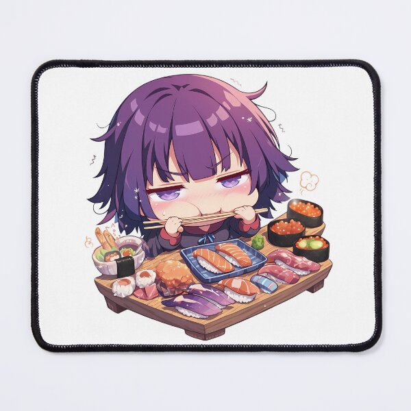 Item preview, Hitagi Senjougahara Bakemonogatari Sushi Grumpy Chibi designed and sold by Spraykart.