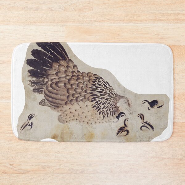 Item preview, Byeon Sang-byeok Hen and Chicks Joseon Korean Folk Art designed and sold by MinhwaModern.
