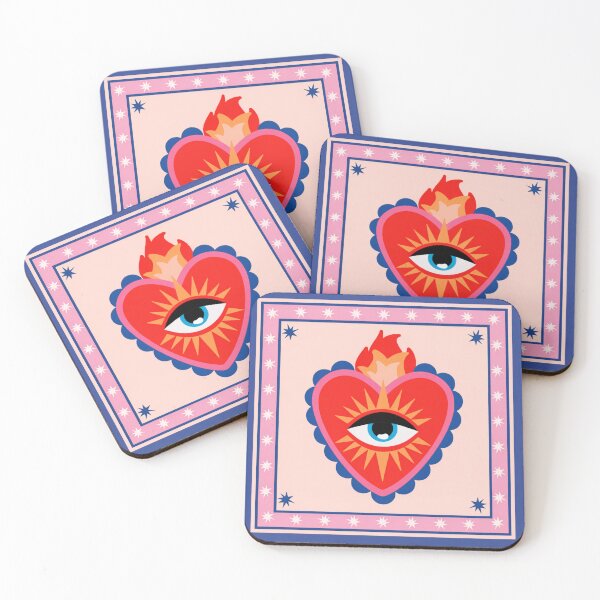 Item preview, Sacred Flaming Heart & Mystic Eye  designed and sold by majucapelato.