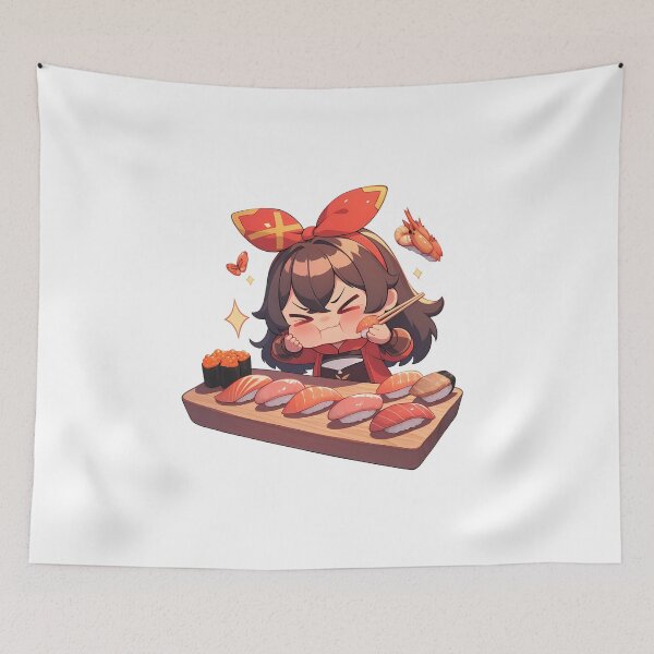Item preview, Amber Genshin Impact Chibi Sushi Sparkles designed and sold by Spraykart.