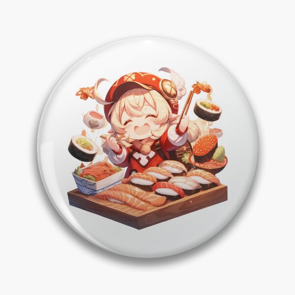 Item preview, Klee Genshin Impact Chibi Sushi Happy Feast designed and sold by Spraykart.