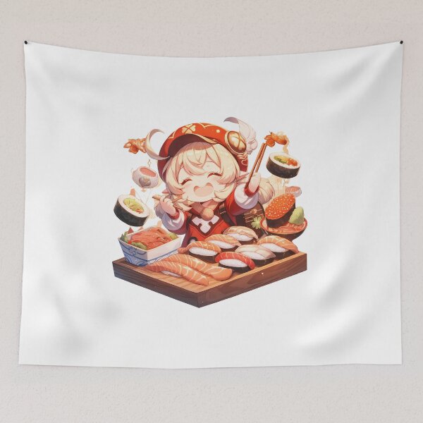 Item preview, Klee Genshin Impact Chibi Sushi Happy Feast designed and sold by Spraykart.
