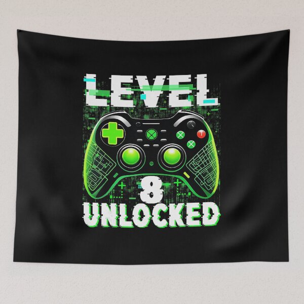 Item preview, Level 8 Unlocked Gamer Birthday Funny Gaming designed and sold by FGTV2021.