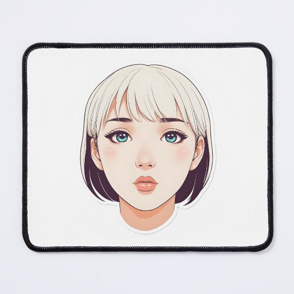 Item preview, Minimal Anime Face cute girl– Expressive Minimalist Character Design designed and sold by RELAX STATION.