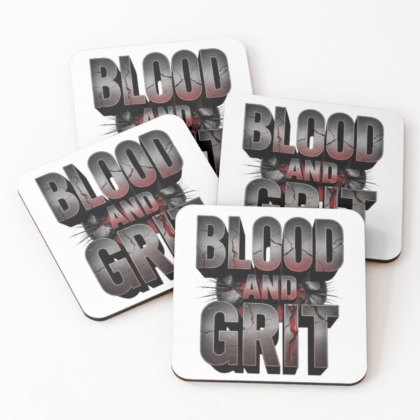 Item preview, Blood and Grit Hardcore Streetwear Typography Design designed and sold by NewUSShop.