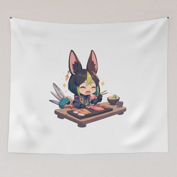Item preview, Tighnari Genshin Impact Chibi Sushi Happy Feast designed and sold by Spraykart.