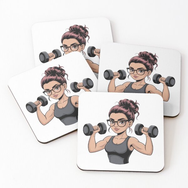 Artikelvorschau, Fitness-Girl beim Gewichtheben entworfen und verkauft von QuiteOrbit.