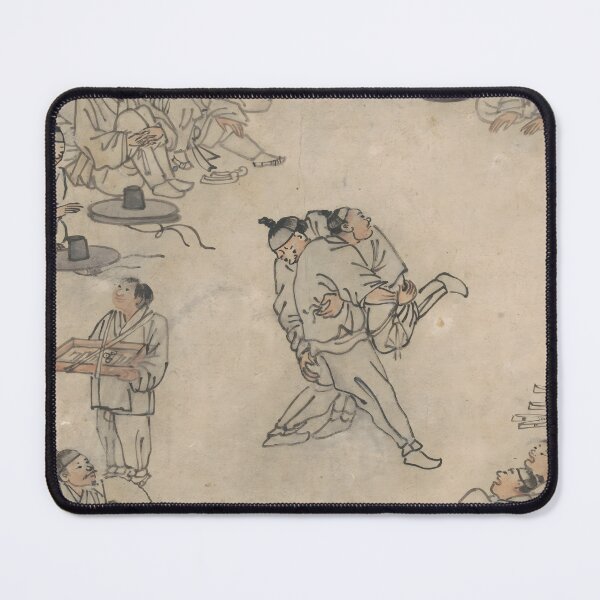 Item preview, Kim Hong-do Ssireum Korean Wrestling Joseon Folk Art designed and sold by MinhwaModern.