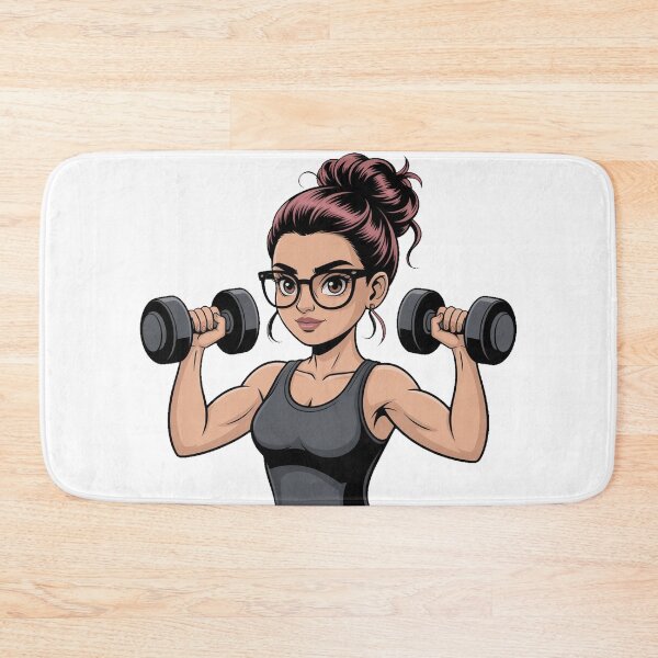 Item preview, Fitness Girl Lifting Weights designed and sold by QuiteOrbit.