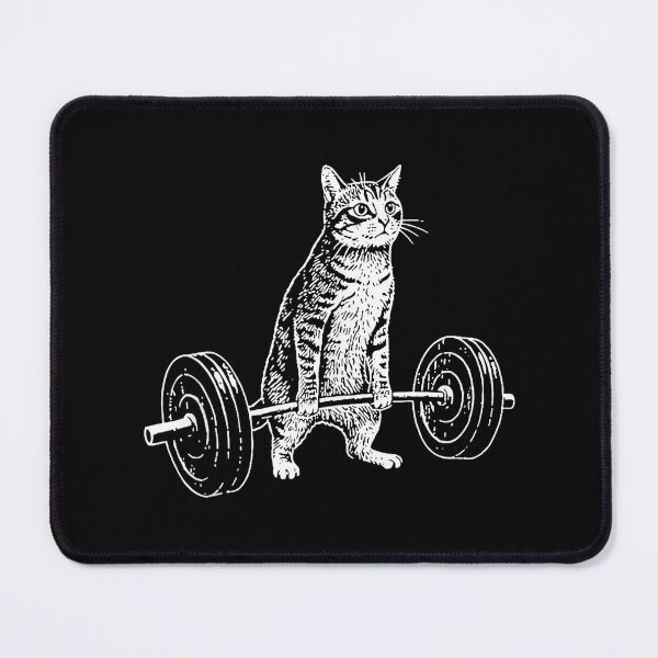 Item preview, Cat Lifting Barbell Funny Workout  designed and sold by eliramaison.