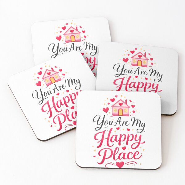 Item preview, You Are My Happy Place Romantic Sticker | Cute Couple Love Quote designed and sold by Lovestickerco.