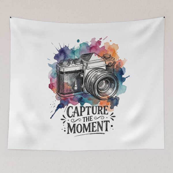 Item preview, Vintage Watercolor Camera - Capture the Moment Art designed and sold by Krfto.