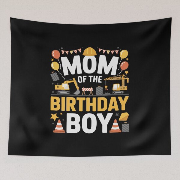 Item preview, Mom Of The Birthday Boy Matching Construction Crew B-day designed and sold by Rrettgison.