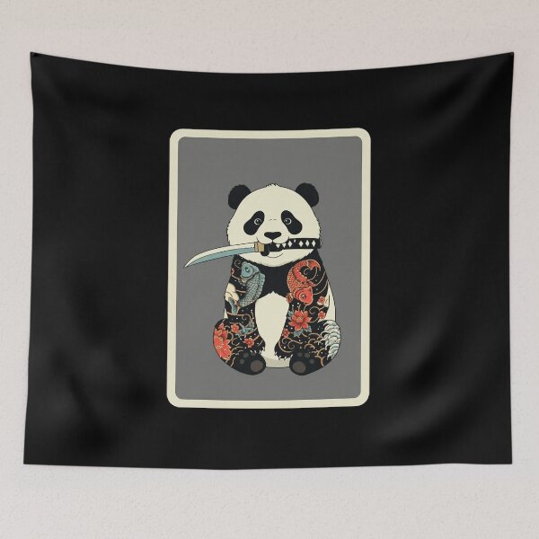 Item preview, Tattoo Panda with Sword Cute Samurai Style designed and sold by JordynLadukeg65.